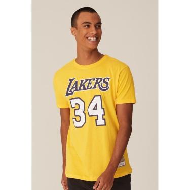 Imagem de Camiseta Mitchell & Ness Estampada Los Angeles Lakers Shaquille Oneal Masculino-Masculino