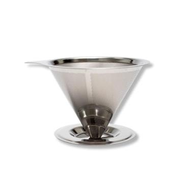 Imagem de Filtro Coador De Café Aço Inox Sustentável Reutilizável Tamanho 103 Grande Moagem Média Ultrafino Lavavel Cozinha Cantinho Do Café