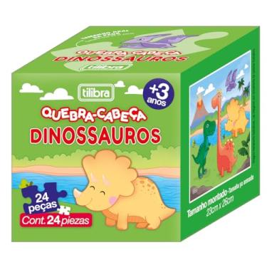Imagem de Tilibra - Quebra Cabeça 24 Peças Ilustrações - Safari, Dinossauros e Fundo do Mar