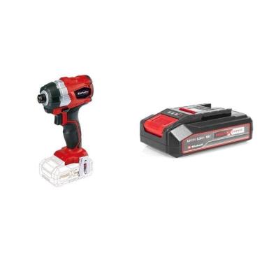 Imagem de Kit Parafusadeira de Impacto-te-ci 18li Brushless com Bateria Power-x-change 18v 2,5 Ah Li Einhell Preto