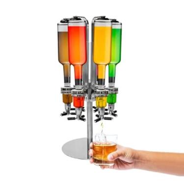 Imagem de Dispenser Giratório De Bebidas Suporte Bar Butler Dosador Doses 45ml Para 6 Garrafas