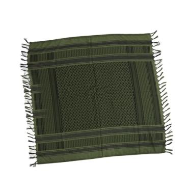 Imagem de Lenço de Algodão árabe Shemagh Keffiyeh Resistente Ao para Atividades Ao Ar Livre, Caminhadas e Acampamento (Spray de Água Verde Exército Profundo A2)