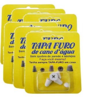 Imagem de Kit 6 Tapa Furo Para Cano De Água 5 Medidas Fácil Instalação