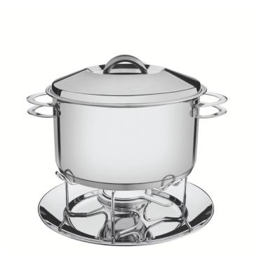 Imagem de Rechaud Solar 6,1 L em Aço Inox Fundo Triplo com Fogareiro Tramontina 65500/670