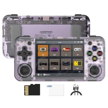 Imagem de Doriteney RG35XX H Retro Handheld Game Console 3.5 in IPS Screen Built-in 3300mAH Battery 64G TF Card Preinstalled 5000+ Classic GamesConsole(New Purple)
