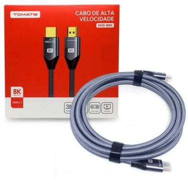 Imagem de Cabo Hdmi 8K Alta Velocidade Ps4 Projetor Video-Games 1,5 - Tomate