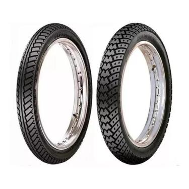 Imagem de Pneu moto Titan 150 125 Par De Pneus 90/90-18 + 275-18  Maggion Predat