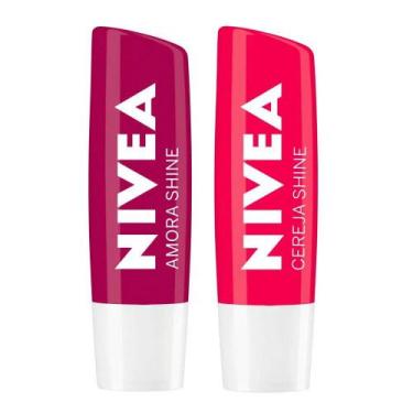 Imagem de NIVEA Hidratante Labial Shine Kit com 2 unidades, Kit