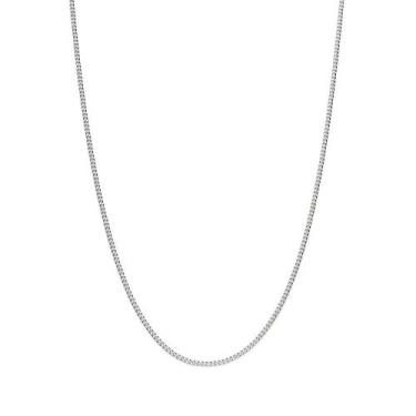 Imagem de Colar de prata 925 fina unissex rommanel groumet diamantado 60 cm 8300