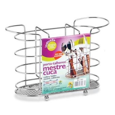 Imagem de Porta Talher De Mesa Mestre Cuca Aço Cromado Niquelart N463
