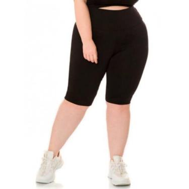 Imagem de Shorts Legging Ciclista Plus Size Suplex Grosso G1 G2 G3 G4 G5 Feminin