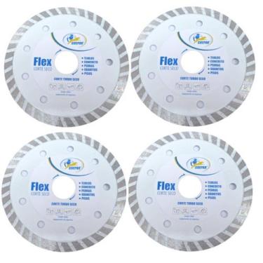 Imagem de kit 4 Disco Corte Porcelanato Mármore Bloco Fino 110mm - grepar
