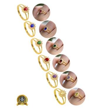 Imagem de Anel Feminino de Formatura Moeda antiga com Banho de Ouro 18k - Lobin 