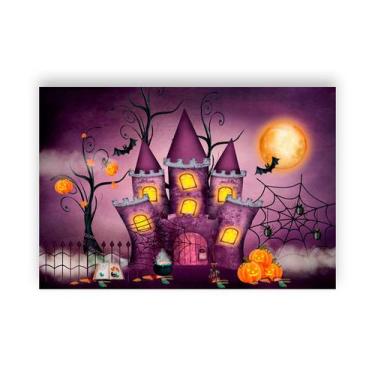 Imagem de Fundo Fotográfico 2,20 x 1,50 - Halloween Castelo Roxo 047 - Via Cores