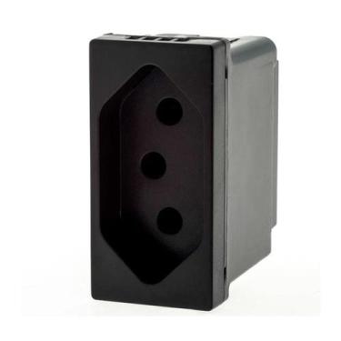 Imagem de Modulo Pial Plus Tomada 10A Preto Borne Automático, Preto