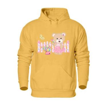 Imagem de Blusa Agasalho Moletom Feminino Com Capuz Ajustavel Bolso Canguru Flan