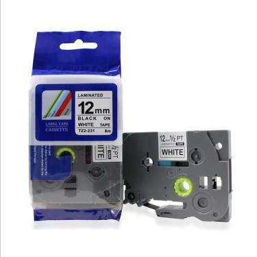 Imagem de Fita Refil Compatível TZe TZ-231 Branca 12mm p/ Rotulador Brother PT-H