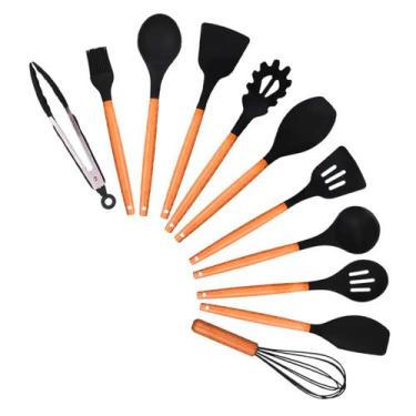 Imagem de Kit Escumadeiras De Cozinha Silicone Inox Premium Nf - BELLATOR