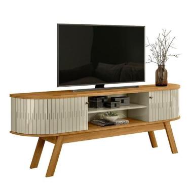 Imagem de Rack Bancada Valência para TV até 75 - Madetec, Cumaru/Opala