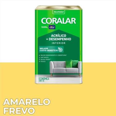 Imagem de Tinta Látex Coralar Anti Mofo Parede 18 Litros, Amarelo Frevo