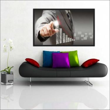 Imagem de Quadro Decorativo Escritórios Contabilidade Economia Com Moldura TT06 