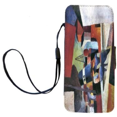 Imagem de Rikki Knight Capa carteira flip com imagem com crianças na parede com aba magnética para iPhone 5/5s - imagem com crianças na parede