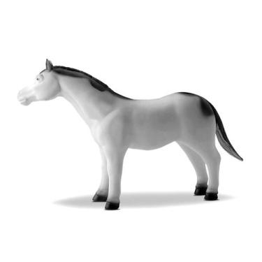 Imagem de Brinquedo Cavalo Marrom Animais Da Fazenda 34cm - Bee Toys, Branco