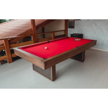 Imagem de Mesa de Sinuca - 2,34x1,34 - Nelson Bilhares, Vermelho