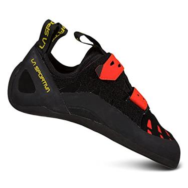 Imagem de La Sportiva Mens Tarantula Rock Climbing Shoes, Black/Poppy, 10.5