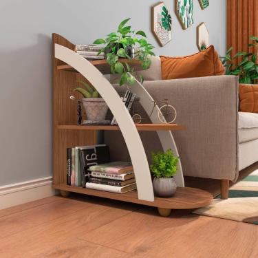 Imagem de Mesa De Apoio Andes Cedro/off White Artely Cedro/off White