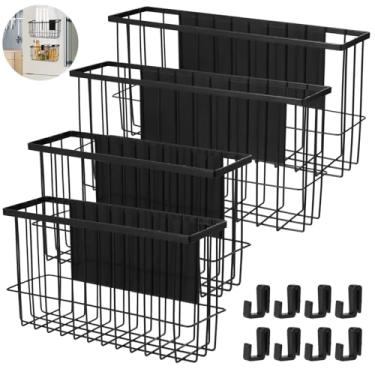 Imagem de Organizadores de cesta de metal magnético, 4 peças