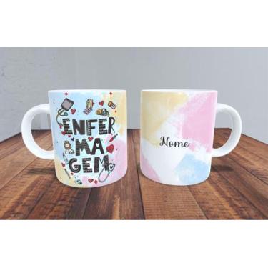 Imagem de Caneca Profissão Enfermagem - Caneca de Porcelana - Com nome - Persona
