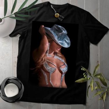 Imagem de Camiseta Unissex Beyonce Cantora Camisa Algodão - SEMPRENALUTA, Preto,