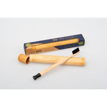 Imagem de Escova Bio Veitsmile Tube Preta - Case de Bambu