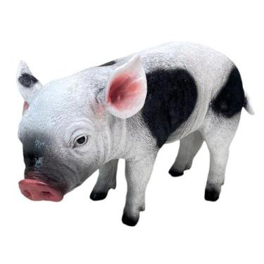 Imagem de 1 Porco Porquinho em Resina Realista Decoração de Jardim - LZ Decoraçõ