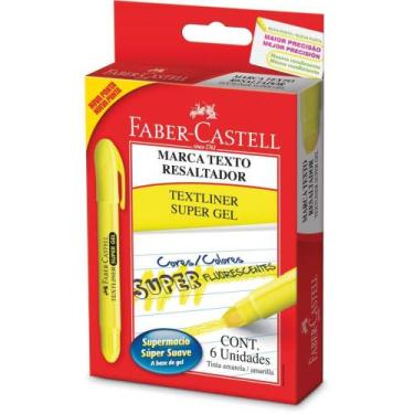 Imagem de Caneta Marca Texto Supersoft GEL Amarelo CX com 06 - Faber Castell