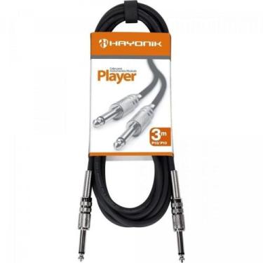 Imagem de Cabo para Instrumento Hayonik Player P10xP10 3 Metros Preto