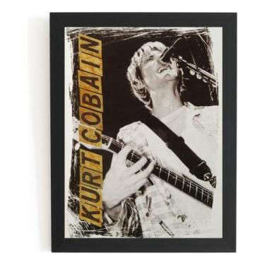 Imagem de Quadro Decorativo Banda Nirvana Foto Kurt Cobain Arte - Fanarte