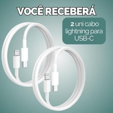Imagem de Kit Cabo Carregador Turbo 1 Metro Usb Fonte Usb-C - Escolha Seu Kit - 