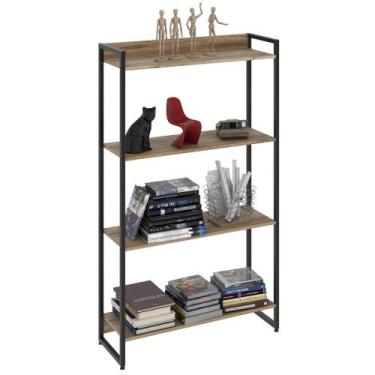 Imagem de Estante Livreiro Dynamica Industrial 80cm 4 Prateleiras C08 Carvalho -