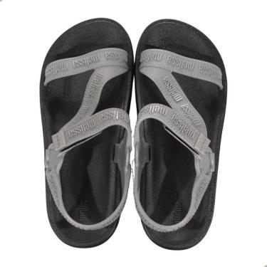 Imagem de Sandália Feminina Melissa Stripes M-Lover Metallic Preto Metalizado e Prata