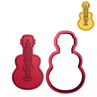 Imagem de Cortador Marcador Instrumento Cordas Violão Cute Fofo - DOCE IMPRESSO,