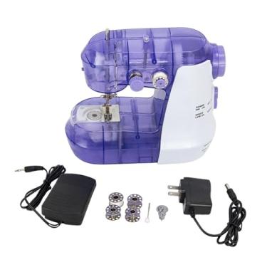 Imagem de Colaxi Mini máquina de costura doméstica compacta com kit de acessórios leves com pedal máquina de costura portátil