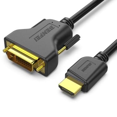Imagem de BENFEI Cabo HDMI para DVI 1,8 m bidirecional DVI-D 24+1 macho para HDMI macho adaptador de alta velocidade suporta 1080p Full HD compatível com Raspberry Pi, Roku, Xbox One, PS4 PS3
