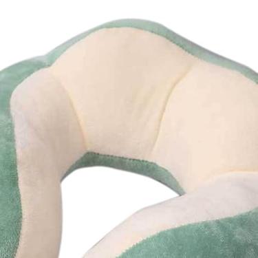 Imagem de Travesseiro de Pelúcia Macio Em Forma de U para Pescoço, Travesseiro de Cabeça Bonito Multiuso Com Artesanato de Bordado Elétrico para Viagens ou Suporte de Pescoço Em