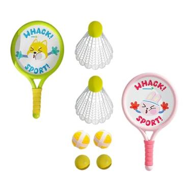 Imagem de Aymzbd 2Pcs Crianças Badminton Raquetes Set Badminton Petecas com Bola Outdoor Racquet, Contém 6 Bolas