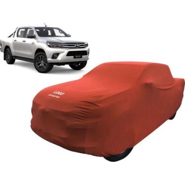 Imagem de Capa Automotiva Para Toyota Hilux Sr Tecido Helanca Lycra - Mz, Vermel