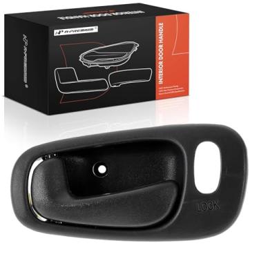 Imagem de A-Premium Maçaneta interior do lado do motorista dianteiro esquerdo compatível com Toyota Corolla e Chevrolet Prizm, 1998 1999 2000 2001 2002, cinza escuro, com fechaduras elétricas, substituição #