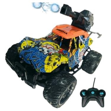 Imagem de Carro Buggy Xniper Cross Atira Bolinhas de Gel com Controle Remoto 2.4ghz Tração 4x4 Escala 1:16 Carrinho Brinquedo Lançador de Bolinhas de Gel (LARANJA/AZUL)