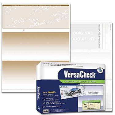 Imagem de VersaCheck Secure Checks - 250 cheques de voucher empresarial em branco - Tan Prestige - 250 folhas formulário #1000 - Confira no topo